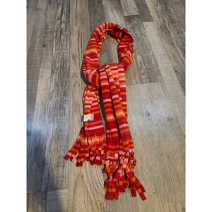 Old navy one size striped fleece fringe scarf